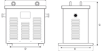 Autotransformateur triphasé 230/400V 100 KVA sous coffret